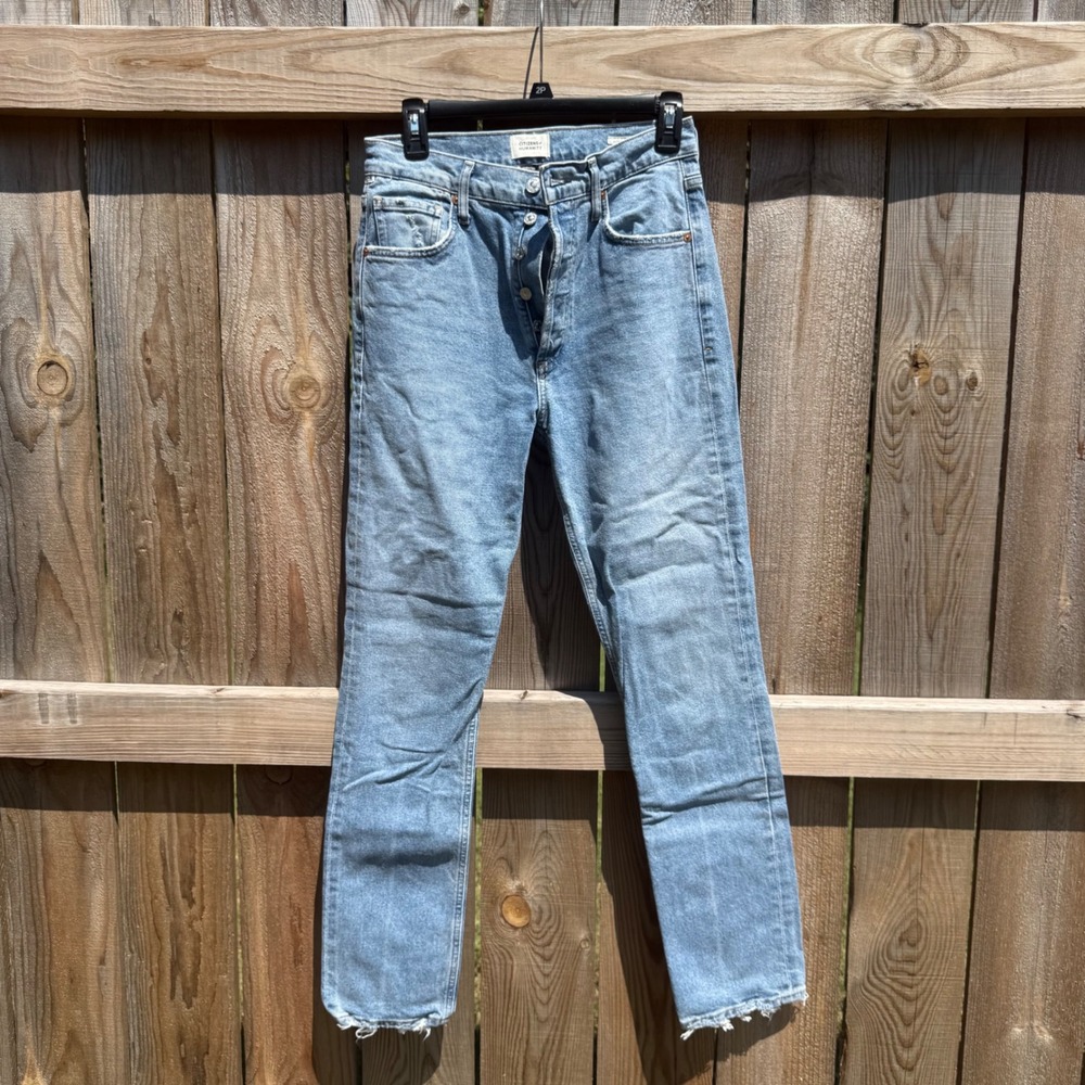 Citizens of Humanity Jolene High Rise Slim Straight Jeans Light Wash Size 27